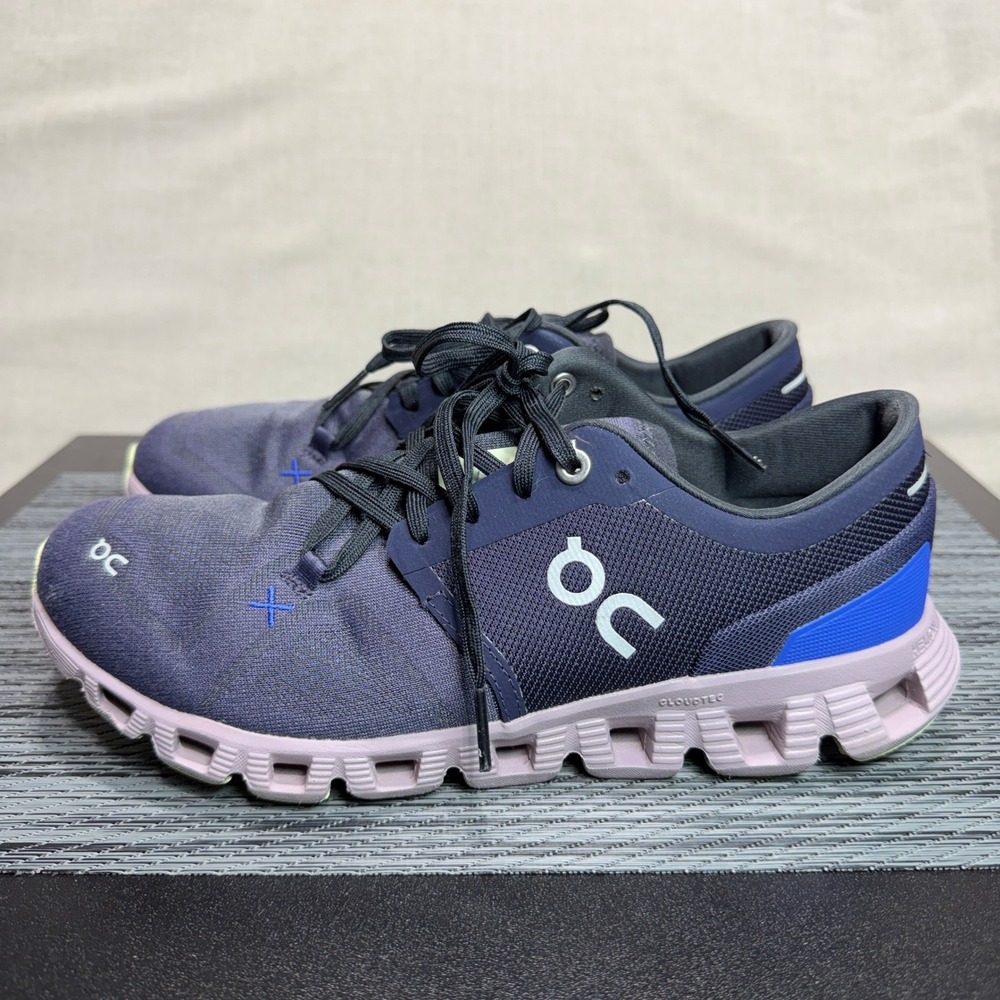 On Cloud X 3 Running Shoes - Womens Size 8 - Blue Purple 60.98689 Running